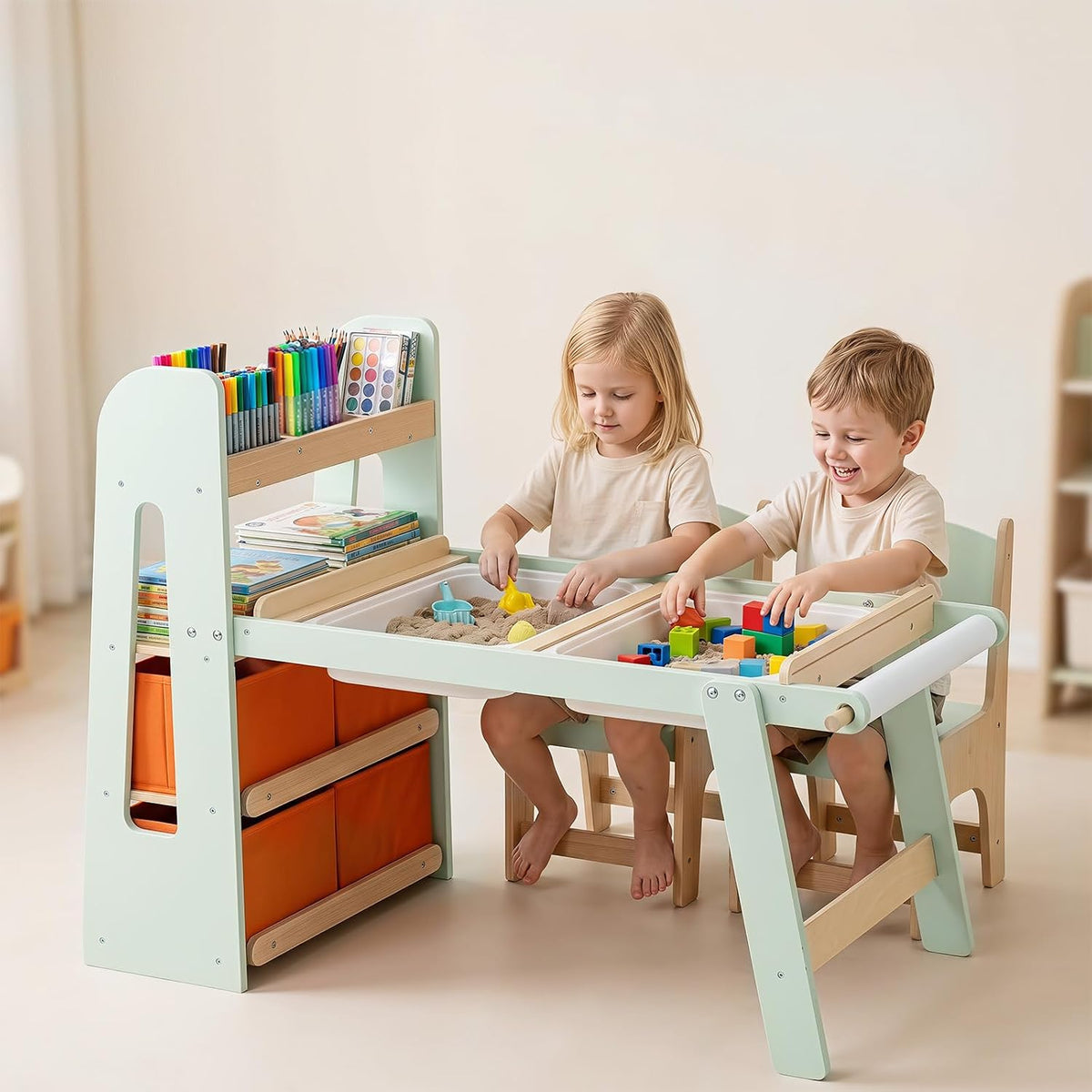 Olakids Sensory Table and Chairs Set for Toddlers