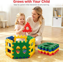 Olakids 32 Pieces Big Waffle Building Blocks for Toddlers