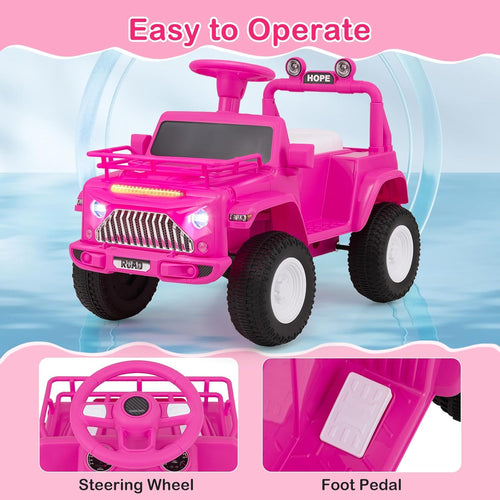 OLAKIDS Ride on Car for Toddlers, 6V Kids Jeep Truck Electric Vehicle Battery Powered ATV  Boys Girls 3-8 Years
