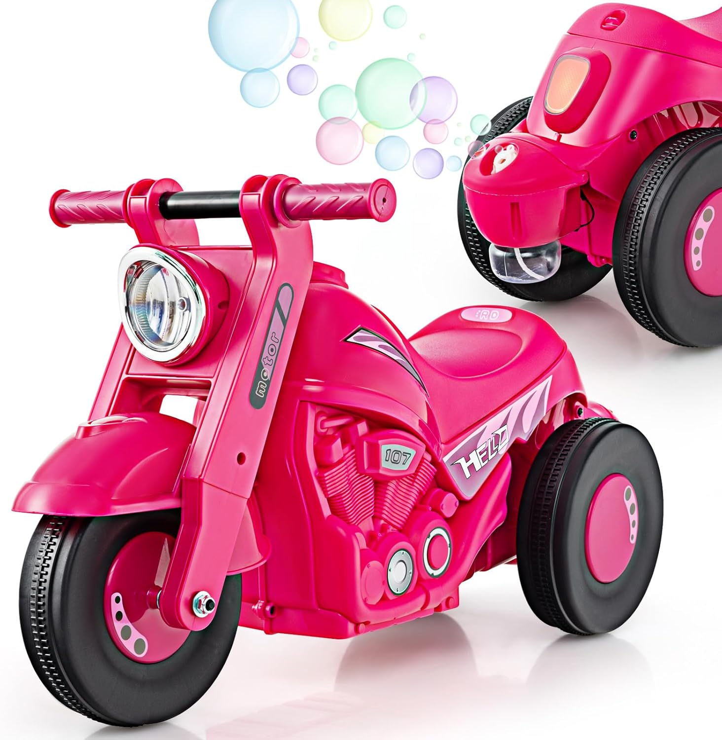 OLAKIDS Ride on Push Car, Foot-to-Floor Sliding Car for Toddlers Kids Motorcycle for Boys Girls Aged 3-5 Years