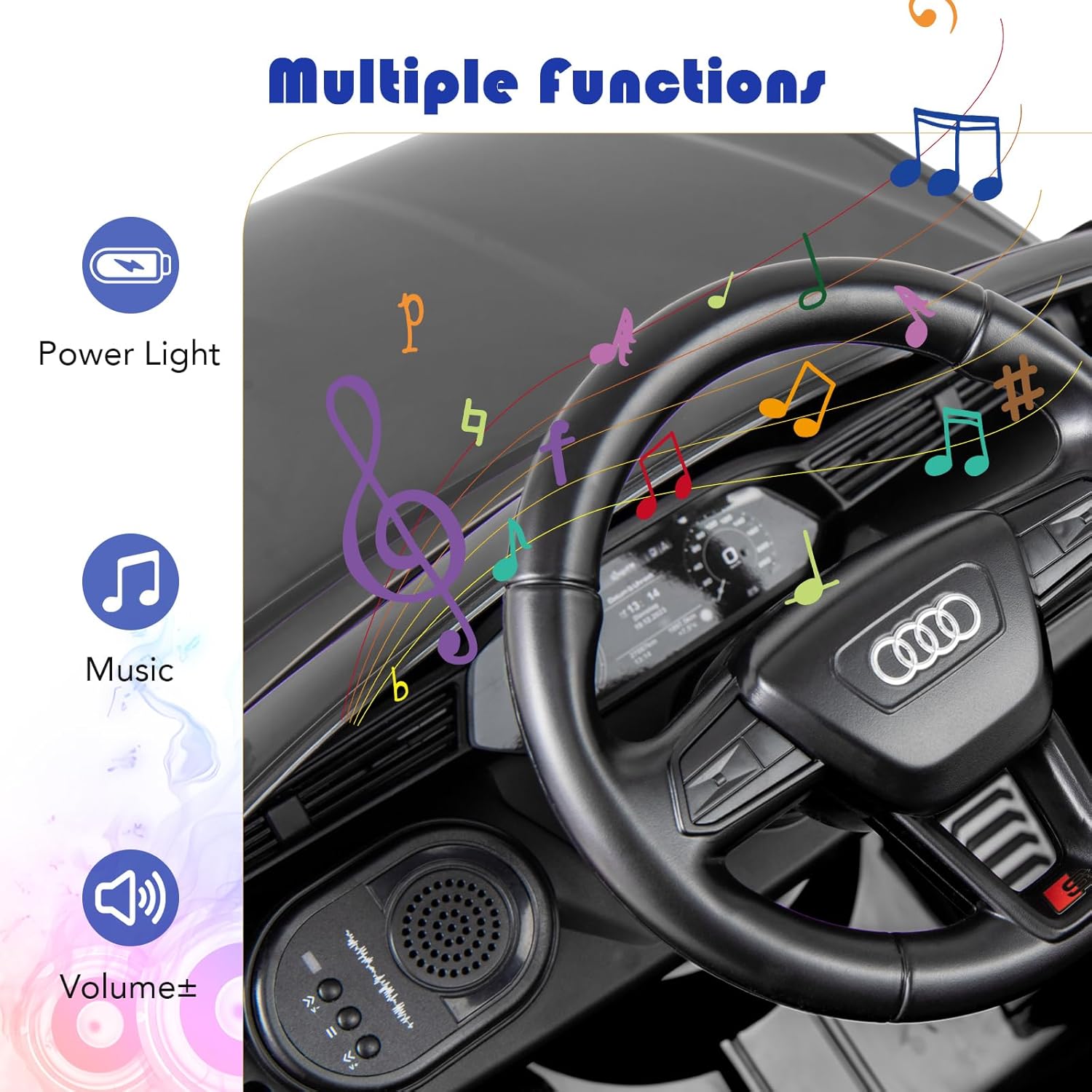 Licensed Audi SQ8 Ride on Car by OLAKIDS, 12V Kids Electric Vehicle with Remote Control, Toddlers Battery Powered Toy with 3 Speeds, Wheels Suspension, Music