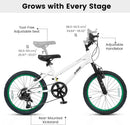 Olakids Kids Mountain Bike, 20 24 Inch Girls Boys Bicycle