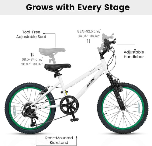 Olakids Kids Mountain Bike, 20 24 Inch Girls Boys Bicycle