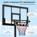 OLAKIDS Basketball Hoop Outdoor, Portable 3.3-7 FT Height Adjustable Goal System