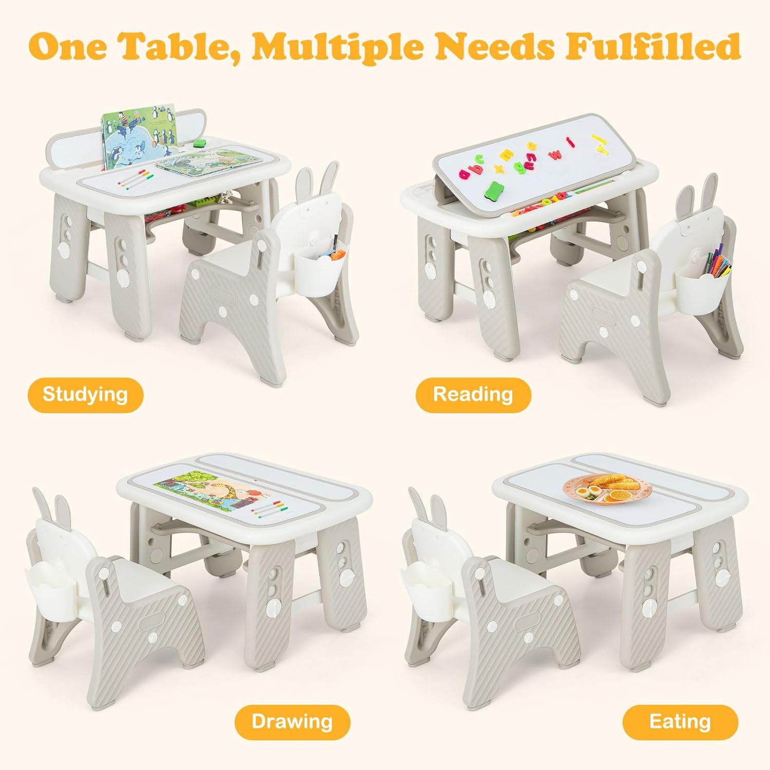 OLAKIDS Kids Table and Chair Set, Activity Table