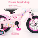 Olakids Kids Bike, 12 14 16 18 Inch Sweet Heart Theme Girls Bicycle with Training Wheels