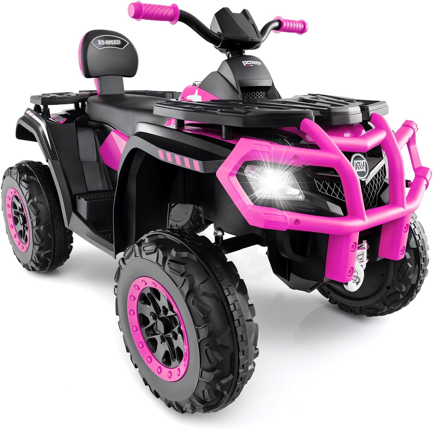 OLAKIDS 24V 2 Seater Ride on ATV 4 Wheeler Off-Road Electric Toy Car for Big Kids, Grass