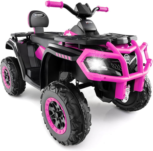 OLAKIDS 24V 2 Seater Ride on ATV 4 Wheeler Off-Road Electric Toy Car for Big Kids, Grass