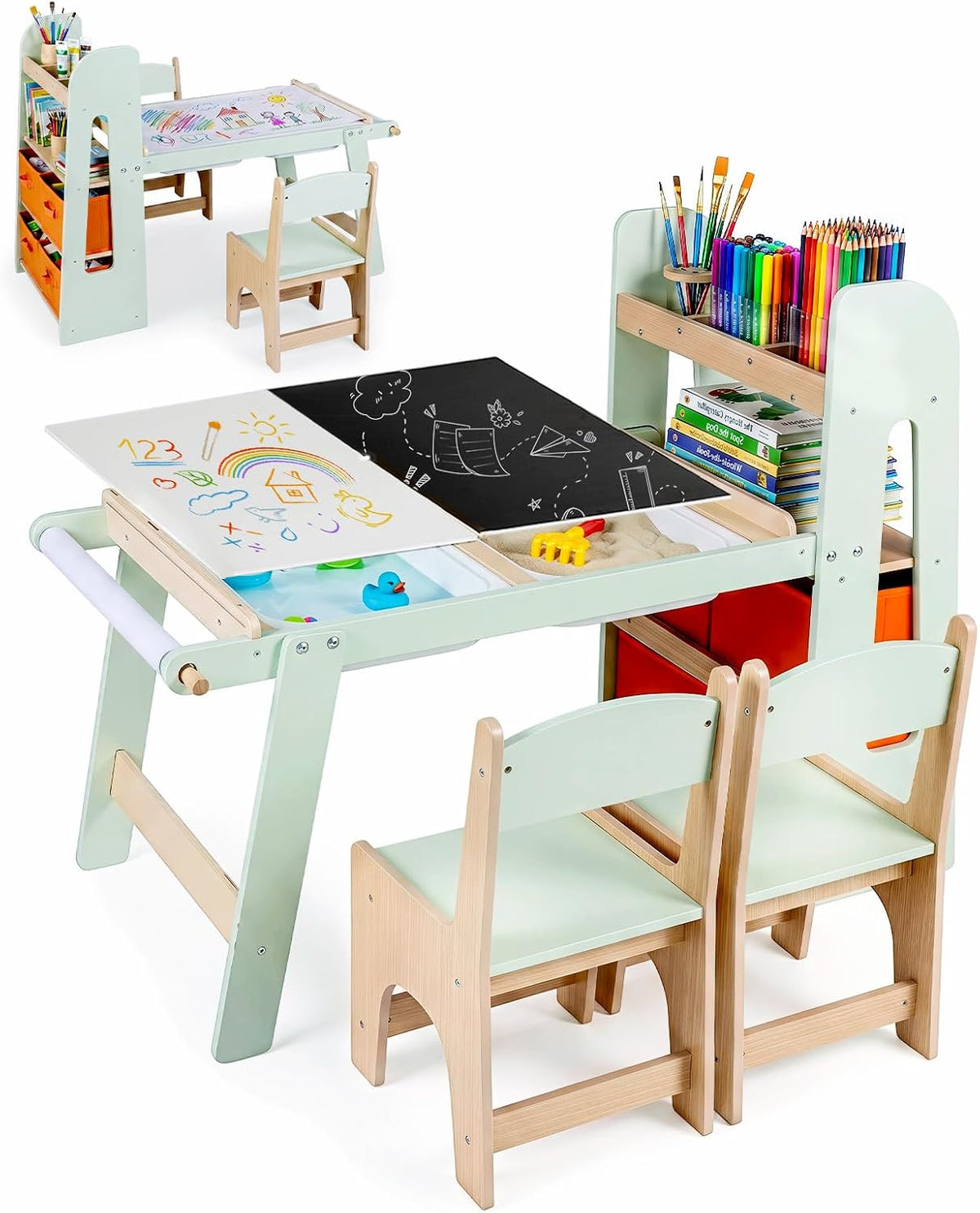 Olakids Sensory Table and Chairs Set for Toddlers