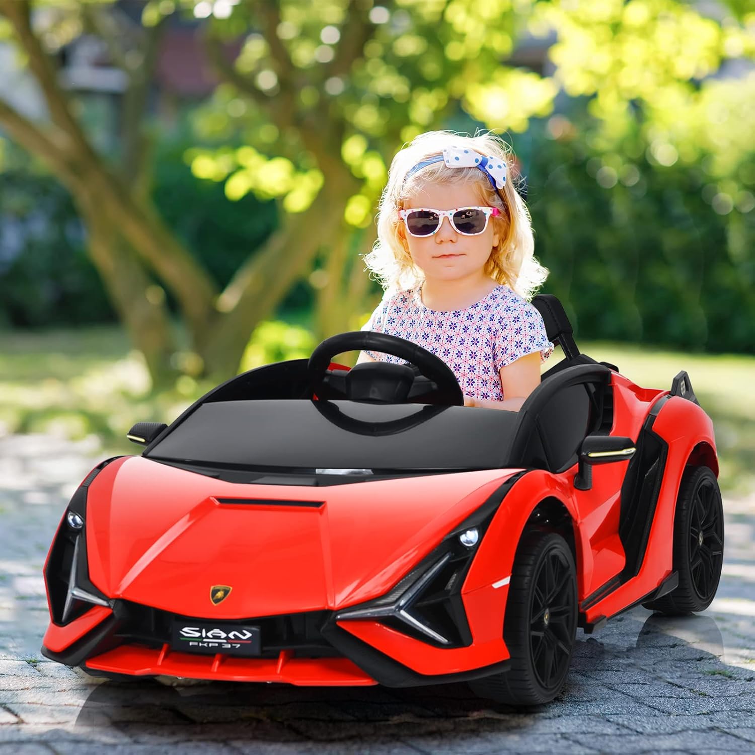 OLAKIDS Licensed Lamborghini SIAN 12V Kids Ride on Car, Toddler Electric Vehicle