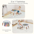 INFANS 9 in 1 High Chair, Convertible Baby Highchair, Table and Chair Set Building Block Infant Dining Booster Seat