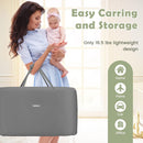 INFANS Baby Bassinet Bedside Crib, Newborn Sleeping /Large Storage Basket, Adjustable Heights & Angle, Easy Moving Bed Side
