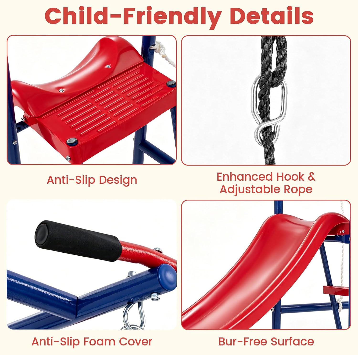 Olakids 8 in 1 Swedish Ladder, Kids Indoor Outdoor Jungle Gym Playground for Toddlers Adults