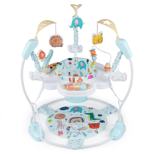 INFANS 3-in-1 Baby Activity Center, Jumper & Bouncer, Music, Lights, 360° Rotating Seat, 3 Adjustable Heights, Learning Toys for 6-12 Months