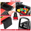 OLAKIDS 6V 2-Seater Ride on Train with Carriage, Storage, Train Whistle, Music, Lights for 18 Months+
