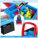 OLAKIDS 6V 2-Seater Ride on Train with Carriage, Storage, Train Whistle, Music, Lights for 18 Months+