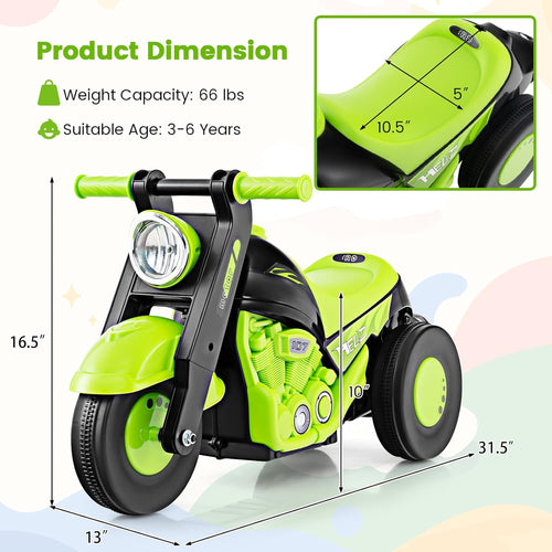 OLAKIDS Ride on Push Car, Foot-to-Floor Sliding Car for Toddlers Kids Motorcycle for Boys Girls Aged 3-5 Years