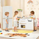 OLAKIDS Kids Kitchen Playset, 2 in 1 Wooden Pretend Play Kitchen