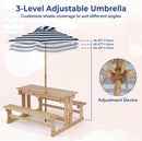 Olakids 4 in 1 Kids Picnic Table with Sand and Water Sensory Bins