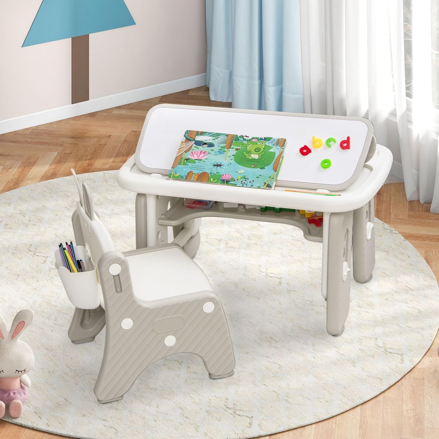 OLAKIDS Kids Table and Chair Set, Activity Table