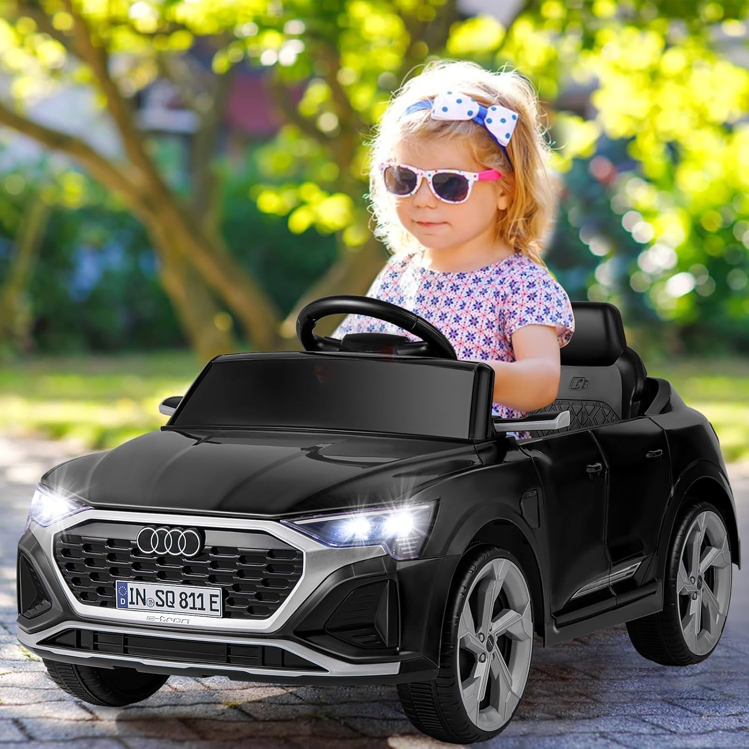 Licensed Audi SQ8 Ride on Car by OLAKIDS, 12V Kids Electric Vehicle with Remote Control, Toddlers Battery Powered Toy with 3 Speeds, Wheels Suspension, Music
