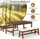 Olakids Kids Picnic Table, Outdoor Wooden Bench Set with Removable Cushions Adjustable Foldable Umbrella
