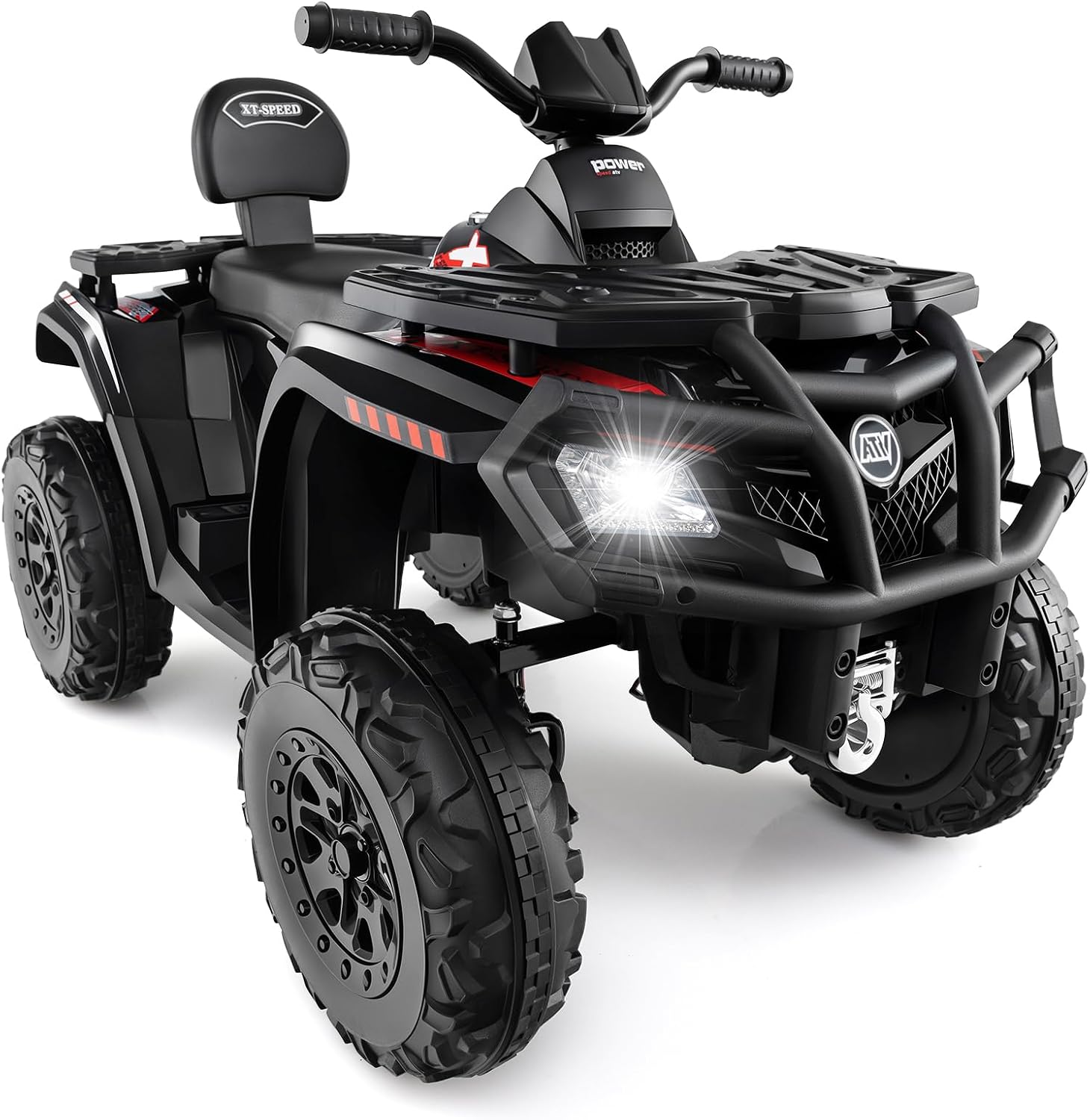 OLAKIDS 24V 2 Seater Ride on ATV 4 Wheeler Off-Road Electric Toy Car for Big Kids, Grass