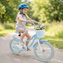 Olakids Kids Bike, 12 14 16 18 20 Inch Mermaid Theme Girls Bicycle with Training Wheels