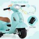 Licensed Vespa Scooter Kids Motorcycle by OLAKIDS, 6V Ride on Electric Motorcycle with Training Wheels