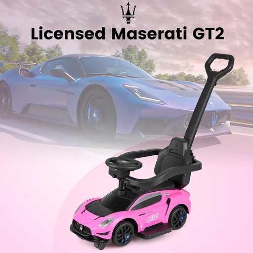 OLAKIDS Push Car for Toddlers, Licensed Maserati 3 in 1 Baby Ride on Sliding with Parent Control Handle