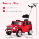 OLAKIDS Licensed Push Car for Toddlers, Outdoor Ride on Toy with Parent Control Handle, Adjustable Canopy, Horn, LED Lights for 3+ Years