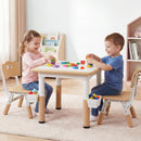 Olakids Kids Table and 2 Chair Set Children Furniture for Arts Crafts Learning Drawing