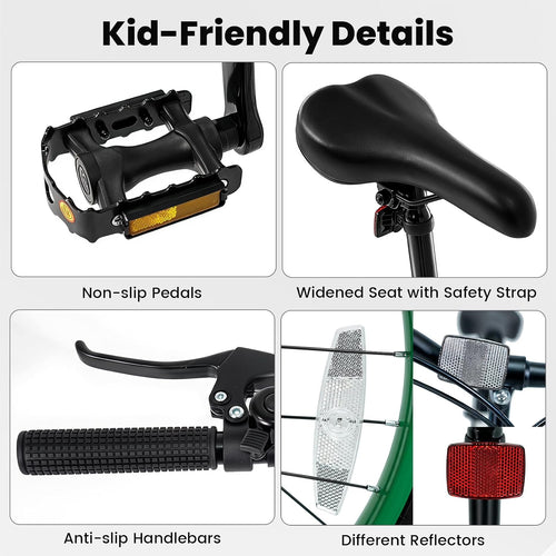 Olakids Kids Mountain Bike, 20 24 Inch Girls Boys Bicycle