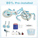 Olakids Kids Bike, 12 14 16 18 20 Inch Mermaid Theme Girls Bicycle with Training Wheels