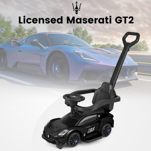 OLAKIDS Push Car for Toddlers, Licensed Maserati 3 in 1 Baby Ride on Sliding with Parent Control Handle