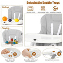 INFANS 4 in 1 High Chair–Booster Seat, Convertible Highchair, Installation-Free,Simple Fold for Baby, Infant& Toddler