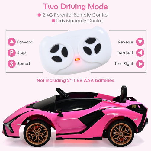 OLAKIDS Licensed Lamborghini SIAN 12V Kids Ride on Car, Toddler Electric Vehicle