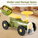 OLAKIDS Ride on Push Car, Kids Foot-to-Floor Sliding Car for Toddler with Train Whistle Sound, Under-Seat Storage, Toy Walker for Boys Girls Aged 19-36 Months
