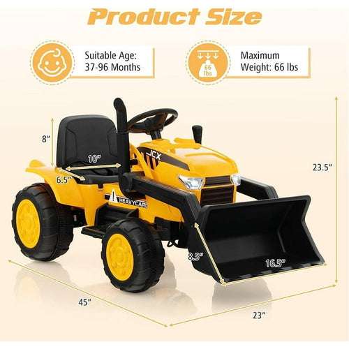 OLAKIDS Kids Ride on Car 12V Electric Excavator Vehicle Construction Truck