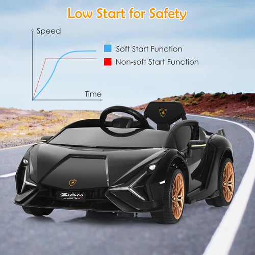 OLAKIDS Licensed Lamborghini SIAN 12V Kids Ride on Car, Toddler Electric Vehicle