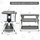 Baby Bassinet Bedside Sleeper with Spine Protecting Support INFANS