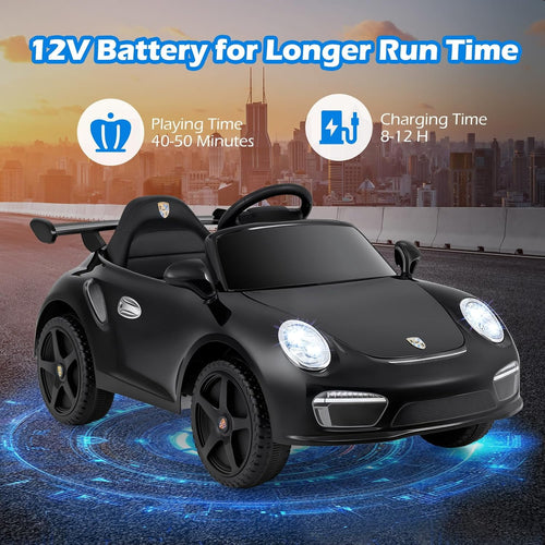 OLAKIDS Licensed Porsche 12V Pink Ride on Car  Electric Vehicle Battery Powered with Remote Control