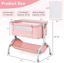 INFANS 3 in 1 Baby Bassinet, Bedside Sleeper, Rocking Cradle, Easy Folding Portable Safer Co-Sleeping Crib