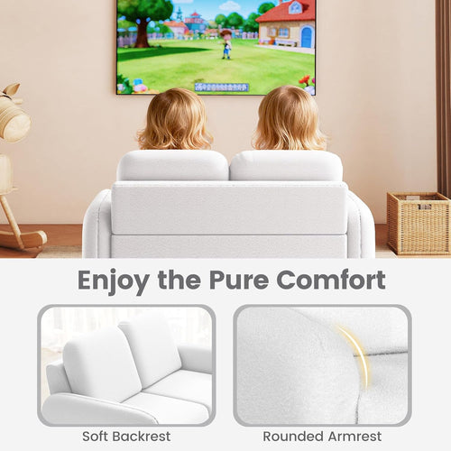 OLAKIDS Kids Sofa, 2 Seat Soft Thick Upholstered Couch for Playroom Kids Boys Girls
