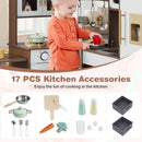 OLAKIDS Corner Kids Kitchen, Wooden Pretend Playset for Boys Girls Aged 3+