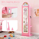 OLAKIDS Kids Jewelry Armoire Cabinet, 360° Swivel Lockable Standing Makeup Organizer