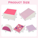 Olakids Climbing Toys for Toddlers, 6 Pieces Baby Foam Blocks Soft Play Set with PU Leather