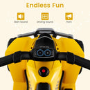 Licensed Caterpillar Kids ATV by OLAKIDS, 6V 4 Wheeler Battery Powered Motorized Quad with LED Headlight Horn for Boys Girls Ages 1.5-3