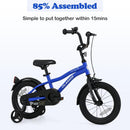 Olakids Kids Bike 12-18 Inch with Training Wheels, Dual Brakes, Adjustable Seat & Handlebar for Boys Girls