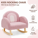 OLAKIDS Kids Sofa, Toddler Rocking Chair with Solid Wooden Frame, Anti-Tipping Design, Plush Fabric, Children Armchair